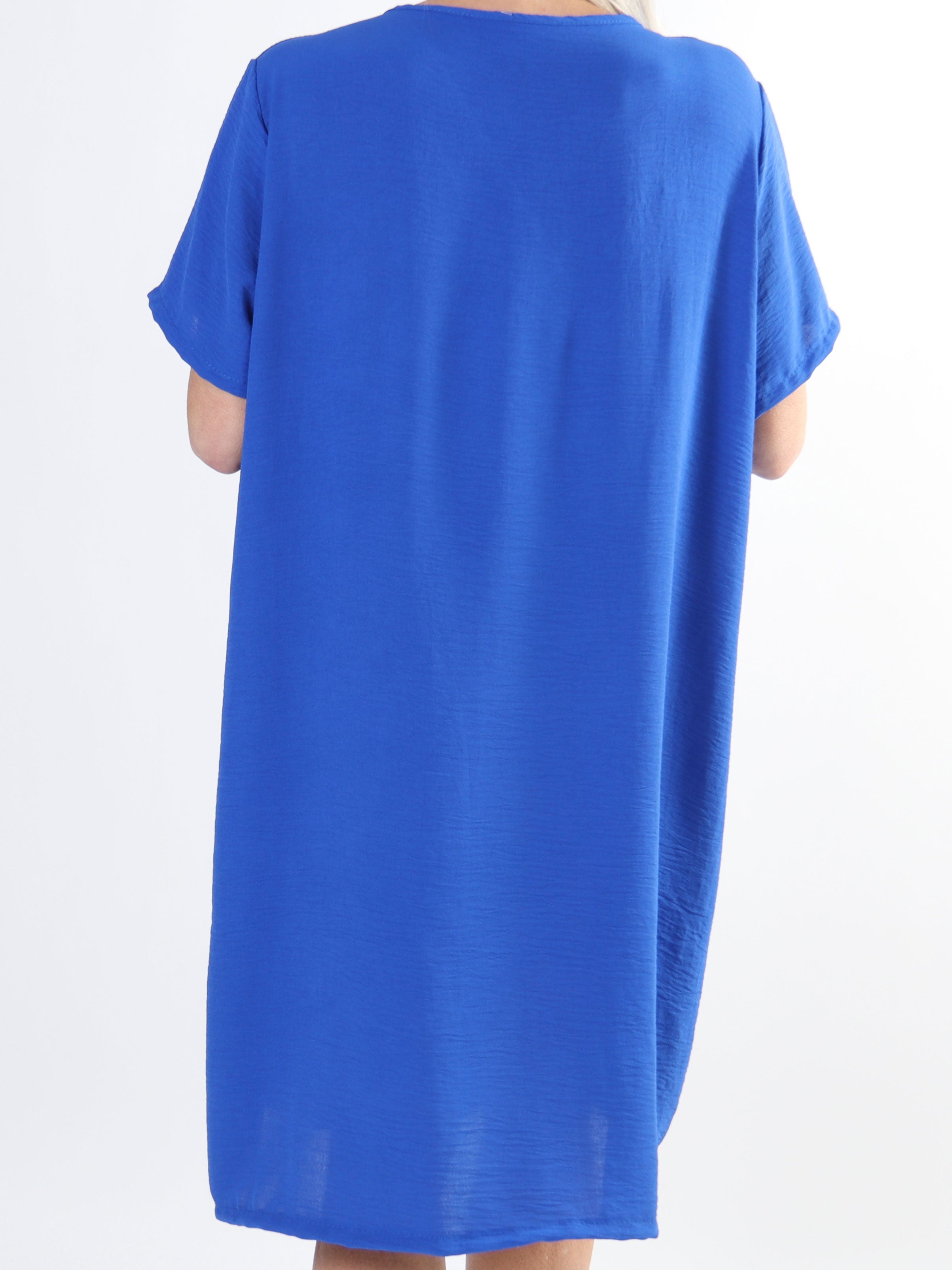 Eldina - Lätt enfärgad tunikaklänning i stora storlekar